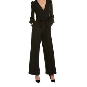 Donna Rocco Black sheer Sleeve Jumpsuit Women’s Size 8